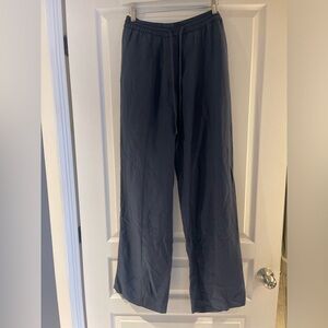 Zara Dark Navy Wide-Leg Drawstring Pants